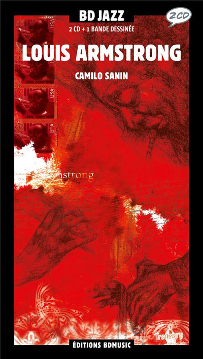 Louis Armstrong – couverture de l’album BD Jazz, illustrée par Camilo Sanin