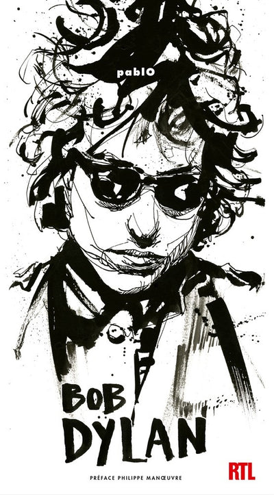 Bob Dylan – couverture de l’album BD Rock & Folk, illustrée par pablO