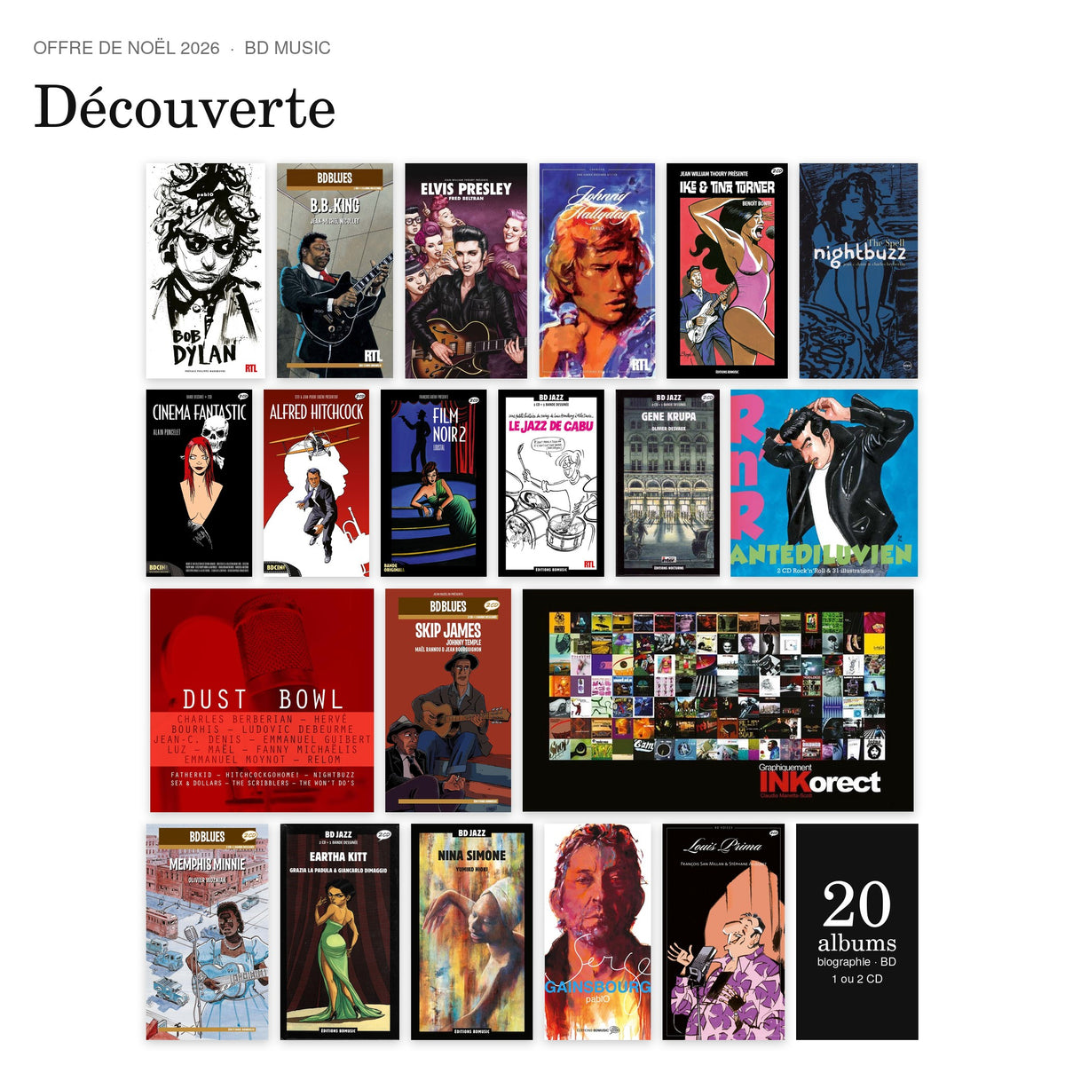 Offre de Noël 2026 – 20 albums Découverte