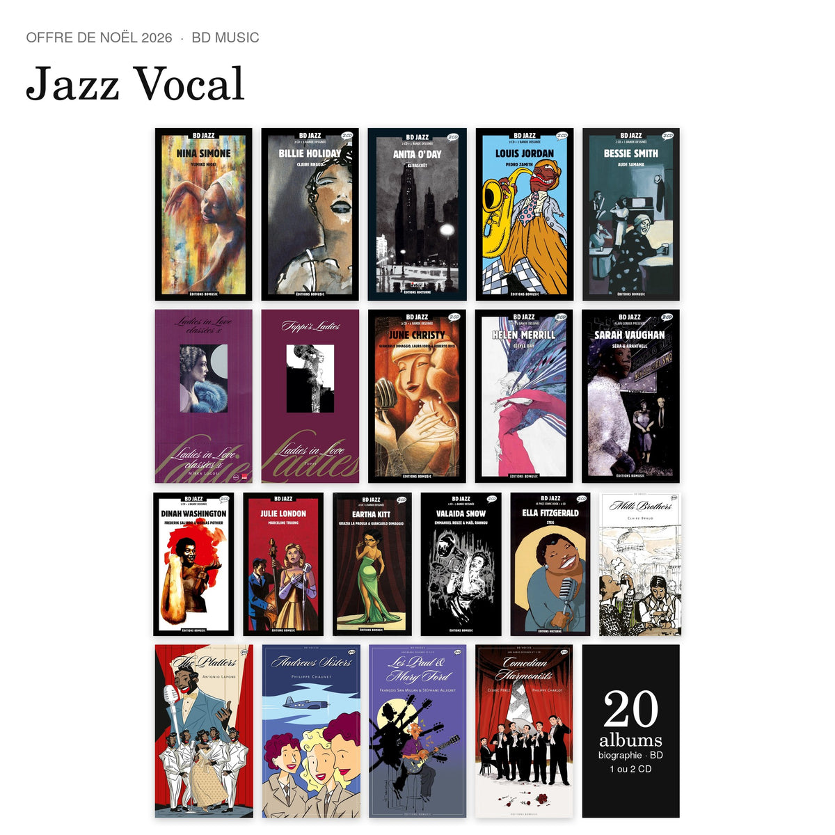 Offre de Noël 2026 – 20 albums Jazz Vocal
