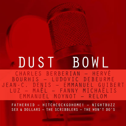 Dust Bowl – couverture de l’album BD Rock, illustrée par un collectif de dessinateurs