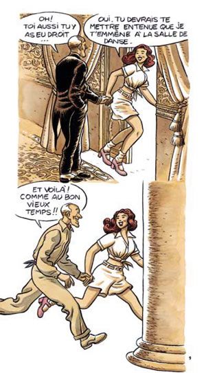 Fred Astaire – page de la bande dessinée illustrée par Michel Conversin