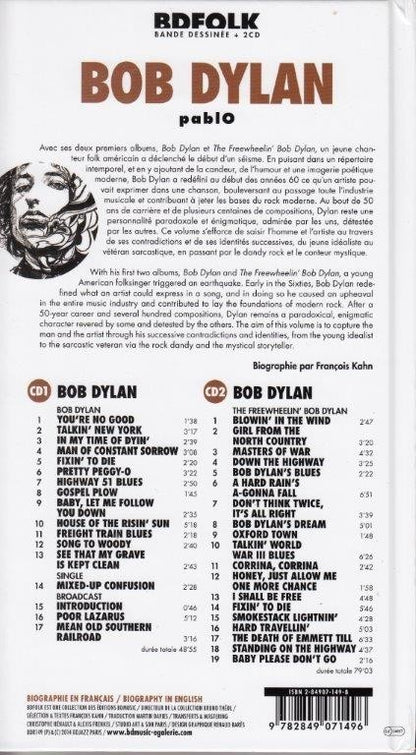 Bob Dylan – dos de la pochette avec la liste des titres des CD