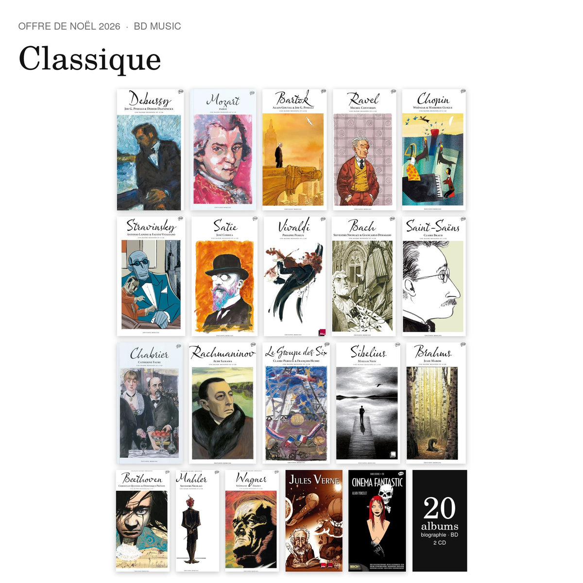 Offre de Noël 2026 – 20 albums Classique