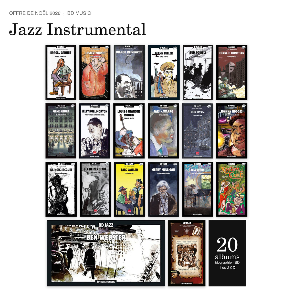 Offre de Noël 2026 – 20 albums Jazz Instrumental